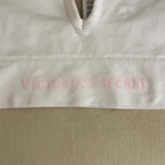 Victoria's Secret White Bralette with Logo Straps, Size S - Picture 2 of 4